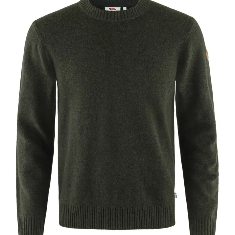 Fju00e4llru00e4ven Paidat Ja Neuleet*Fjällräven neule Övik Round-neck Sweater 633 Dark Olive