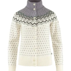 Fju00e4llru00e4ven Paidat, Neuleet Ja Topit*Fjällräven neuletakki Övik Knit Cardigan W 113-055 Chalk White-Flint Grey