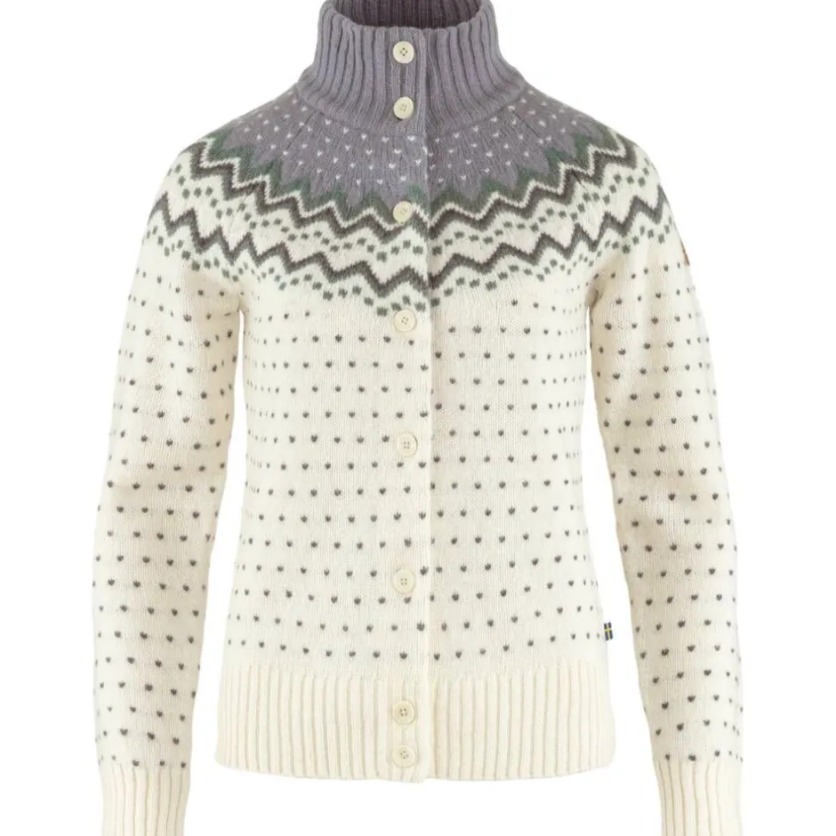 Fju00e4llru00e4ven Paidat, Neuleet Ja Topit*Fjällräven neuletakki Övik Knit Cardigan W 113-055 Chalk White-Flint Grey