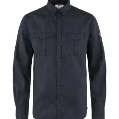 Fju00e4llru00e4ven Paidat Ja Neuleet*Fjällräven paita Övik Travel Shirt LS 555 Dark Navy