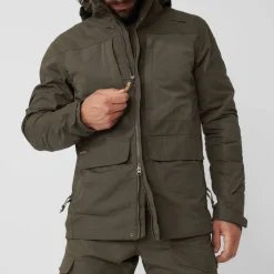 Fju00e4llru00e4ven Vaellus- Ja Metsästysvaatteet|Ulkoilu*Fjällräven takki Lappland Hybrid men 633 Dark Olive