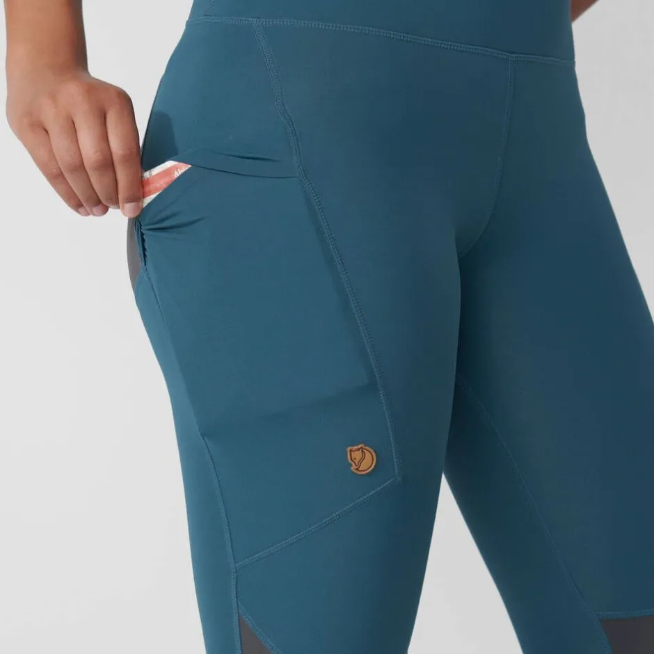 Fju00e4llru00e4ven Housut*Fjällräven tights Abisko Trekking Pro W 550-048 Black-Iron Grey