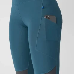 Fju00e4llru00e4ven Housut*Fjällräven tights Abisko Trekking Pro W 550-048 Black-Iron Grey