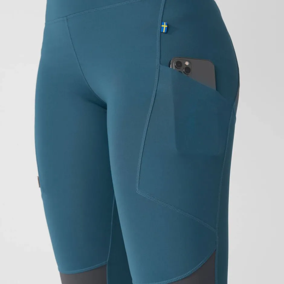 Fju00e4llru00e4ven Housut*Fjällräven tights Abisko Trekking Pro W 550-048 Black-Iron Grey