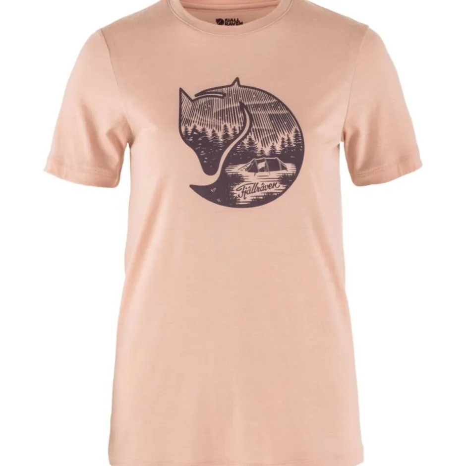 Fju00e4llru00e4ven Paidat, Neuleet Ja Topit*Fjällräven t-paita Abisko Wool Fox SS W 302-357 Chalk Rose-Port