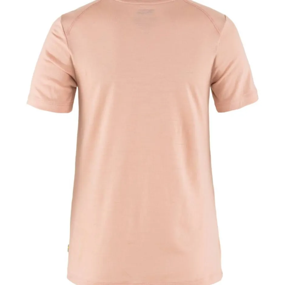 Fju00e4llru00e4ven Paidat, Neuleet Ja Topit*Fjällräven t-paita Abisko Wool Fox SS W 302-357 Chalk Rose-Port
