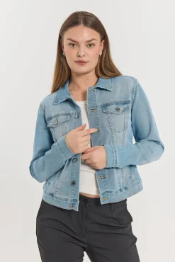 Freequent Jakut, Bleiserit Ja Farkkutakit|Kevät- Ja Syystakit*farkkutakki FqRock-Ja Light Blue Denim
