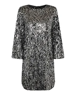Freequent Lyhyet Juhlamekot*mekko FqEve-dress Silver / Hopea