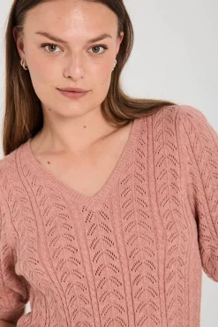 Freequent Neulepuserot*neule FqClarry-pullover Light Mahogny Melange