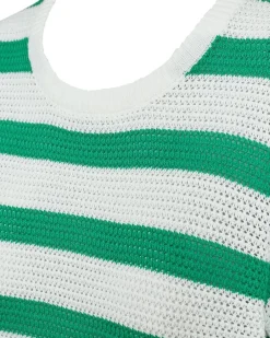 Freequent Neulepuserot*neule FqDodo-pullover Star Off White w. Bright Green