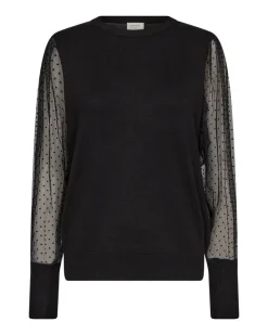 Freequent Neulepuserot*neule FqDotka Black / musta