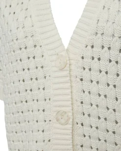 Freequent Neuletakit*neuletakki FqFlotta-cardigan Star Off-white