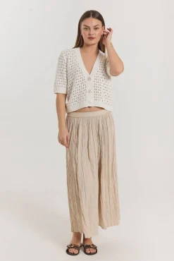 Freequent Neuletakit*neuletakki FqFlotta-cardigan Star Off-white
