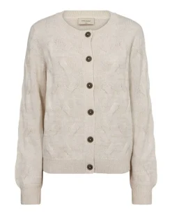 Freequent Neuletakit*neuletakki FqJazz-cardigan Moonbeam mlg / vaalea beige
