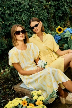 Freequent Vapaa-Ajan Mekot*paitamekko FqLava-shirtdress Goldfinch