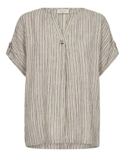 Freequent Puserot*pusero FqLavar-blouse Moonbeam w. black / luonnonvalk.