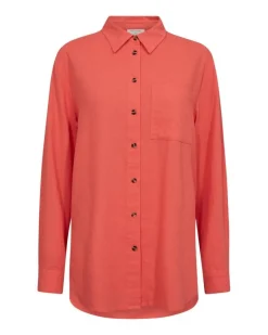 Freequent Puserot*pusero FqLava-Sh-Simple HOT CORAL