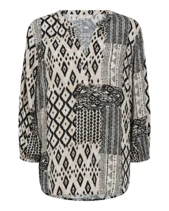 Freequent Puserot*pusero FqLovo-blouse RainyDay w. Black