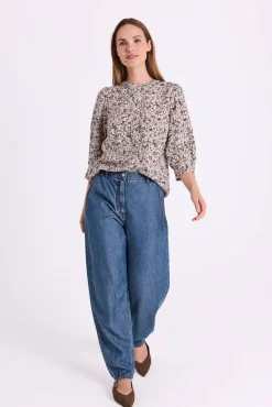 Freequent Puserot*pusero FqMolli-shirt Moonbeam w. Black