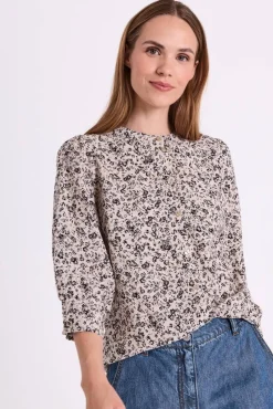 Freequent Puserot*pusero FqMolli-shirt Moonbeam w. Black