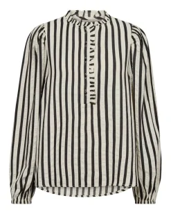 Freequent Puserot*pusero FqNoto-blouse Star-Offwhite w. Black