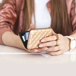 u00d6gon Lompakot*Ögon korttikotelo QB Lady Case Rose gold
