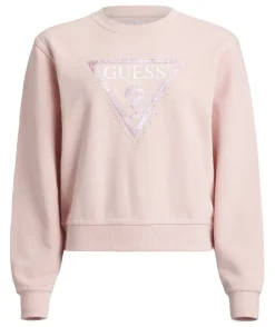 Guess Trikoopaidat Ja Colleget*collegepaita Python triangle logo A61L Rosa