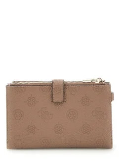 Guess Lompakot*Dko Cresidia II Slg Dbl Zip Orgnzr Gue Dko Dark Taupe Logo