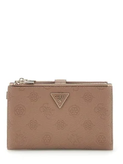 Guess Lompakot*Dko Cresidia II Slg Dbl Zip Orgnzr Gue Dko Dark Taupe Logo