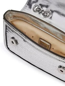 Guess Juhlalaukut*juhlalaukku Sil Kaska Mini Cnvrtable Xbody Flap Sil Silver