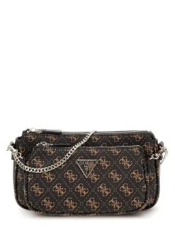 Guess Laukut Ja Kassit*laukku Bro Noelle Dbl Pouch Crossbody Bro Brown Logo
