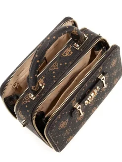 Guess Laukut Ja Kassit*laukku Esl Silia Mini Satchel Esl Espresso logo