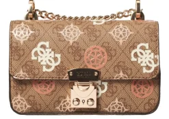 Guess Laukut Ja Kassit*laukku Lou Eliette Logo Mini Cvtbl X Flap Lou Latte Logo Multi