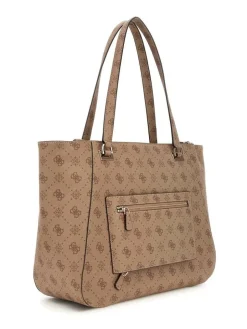 Guess Laukut Ja Kassit*laukku Ltl Calebra Tote Ltl Latte logo