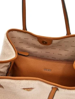Guess Laukut Ja Kassit*laukku Ntc Victtoria Large 2 In 1 Tote Ntc Natural / cognac