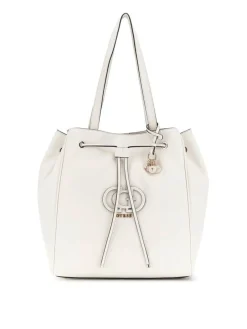 Guess Laukut Ja Kassit*laukku Off Calebra Drawstring Tote Off Off White