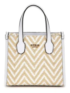 Guess Laukut Ja Kassit*laukku Whi Silvana 2 Cmprtmnt Mini Tote Whi White
