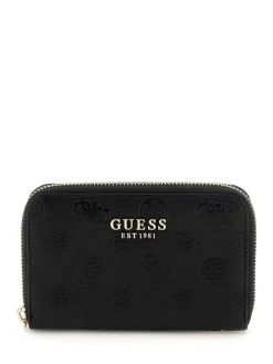 Guess Lompakot*lompakko Blo Phoebe Slg Medium Zip Around Blo Black logo