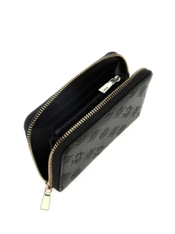 Guess Lompakot*lompakko Blo Phoebe Slg Medium Zip Around Blo Black logo
