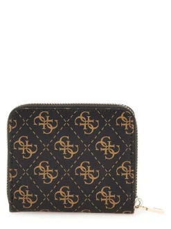Guess Lompakot*lompakko Bnl Laurel Slg Small Zip Around Bnl Brown logo