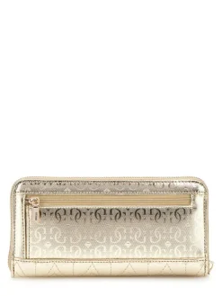 Guess Lompakot*lompakko Gol Adelard Slg Large Zip Around Gol Gold