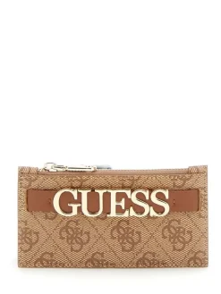 Guess Lompakot*lompakko Lou Zamira Cardcase Lou Latte Logo Multi