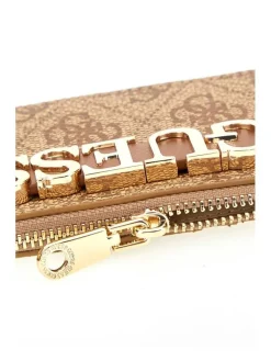 Guess Lompakot*lompakko Lou Zamira Cardcase Lou Latte Logo Multi