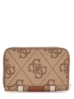 Guess Lompakot*lompakko Ltl Erenia Slg Medium Zip Around Ltl Latte logo