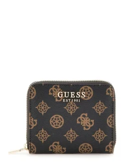 Guess Lompakot*lompakko Mlo Laurel Slg Small Zip Around Mlo Mocha logo