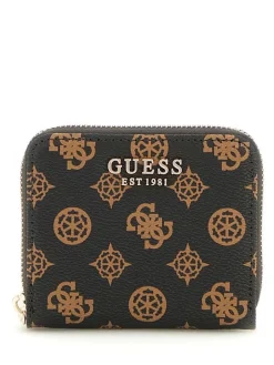 Guess Lompakot*lompakko Mlo Laurel Slg Small Zip Around Mlo Mocha logo