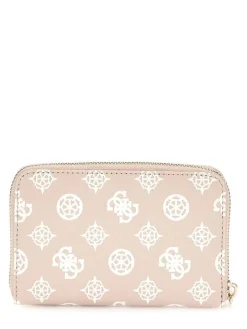 Guess Lompakot*lompakko Sdl Laurel Slg Medium Zip Around Sdl Sand Logo
