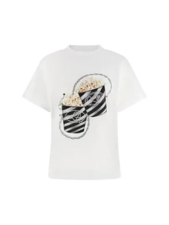 Guess Trikoopaidat Ja Colleget*t-paita Popcorn G011 Valkoinen