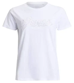 Guess Trikoopaidat Ja Colleget*t-paita Script lace logo G7S1 Vaaleansininen