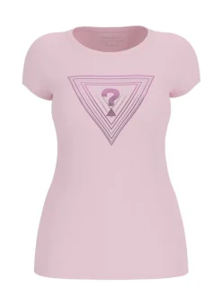 Guess Trikoopaidat Ja Colleget*t-paita Triangle ombre A60W Low key pink / Rosa
